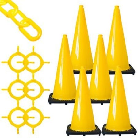 GEC Mr. Chain Traffic Cone & Chain Kit, Yellow 93202-6